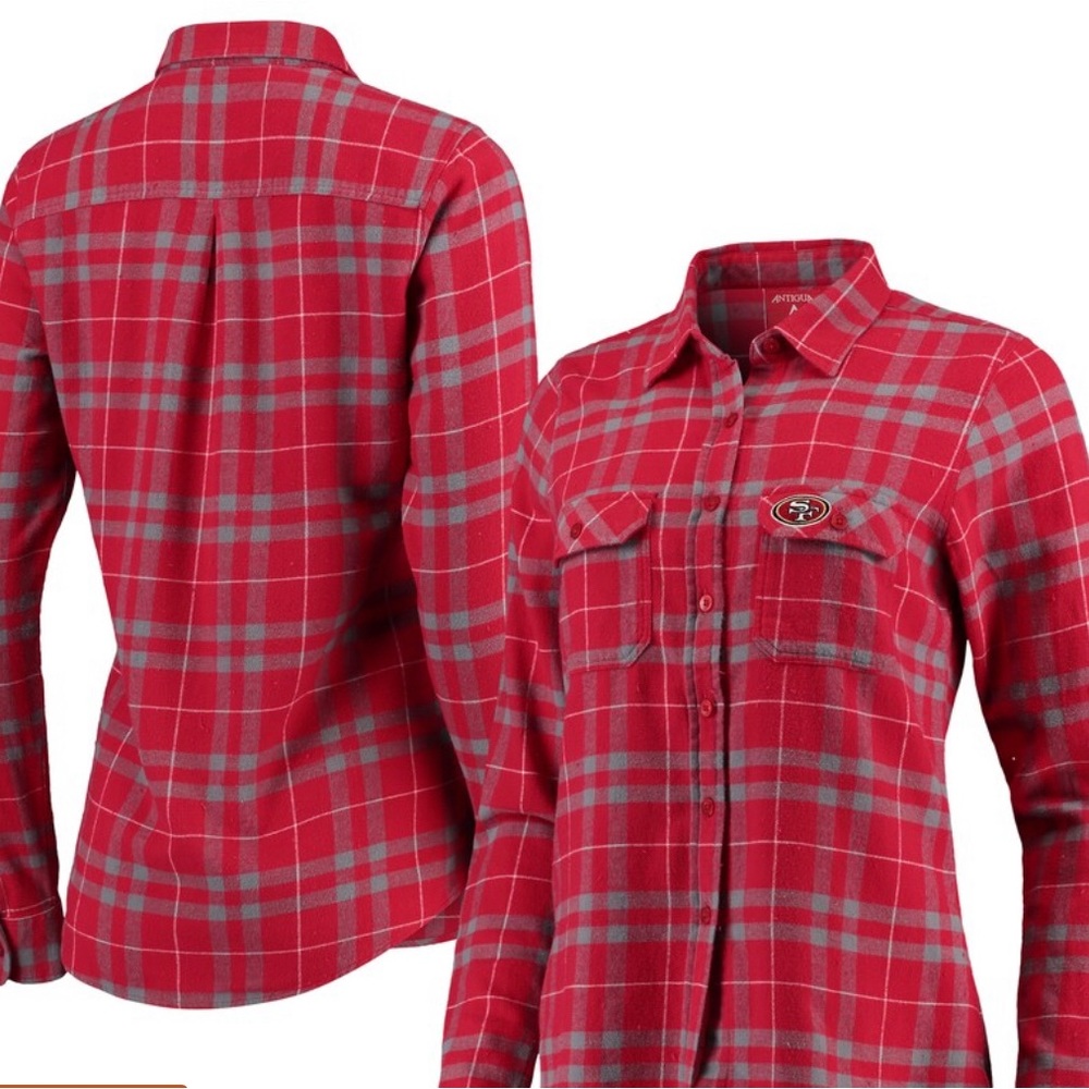 San francisco 49ers Flannel Button Up Shirt Womens Size Medium
